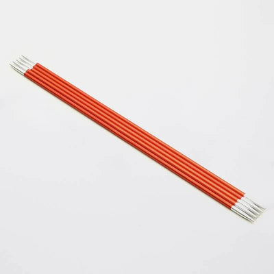 KnitPro - Zing Aluminium Double Pointed Needles - 6" / 15cm shown in size 2.5mm with SKU 47003 | Yarn Worx