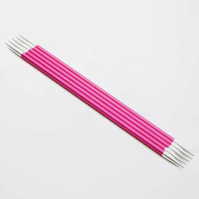 KnitPro - Zing Aluminium Double Pointed Needles - 6" / 15cm shown in size 5mm with SKU 47011 | Yarn Worx