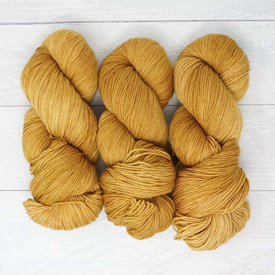 Market Town Yarns - Squishy Sock - Squishy DK - Silky 4-ply - Silky DK Yarn - 100g in colourway Butterscotch Pudding | Yarn Worx
