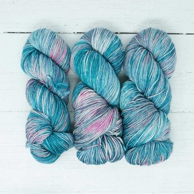 Market Town Yarns - Squishy Sock - Squishy DK - Silky 4-ply - Silky DK Yarn - 100g in colourway Mermaid Tales | Yarn Worx