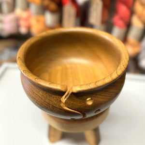 Sweet Chestnut Yarn Bowl - Hand Turned | Yarn Worx