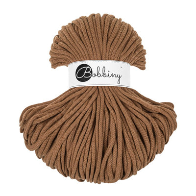 Bobbiny Braided Cotton Cord - Premium 5mm - Caramel | Yarn Worx