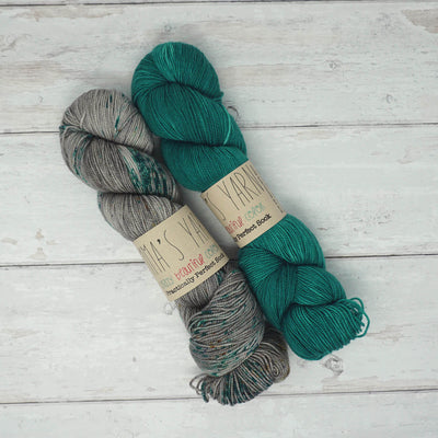 Breathe & Hope Kit - Casapinka’s LYS Day Project - Emma's Yarn Practically Perfect Sock WITH FREE PATTERN Tealicious & Stolen Dances | Yarn Worx