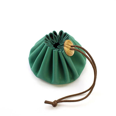 Cohana - Himeji Leather Pouch - Green Turquoise | Yarn Worx