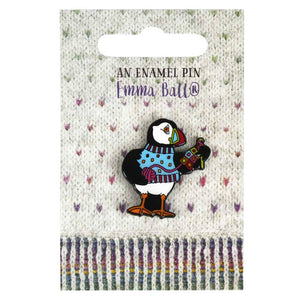 Emma Ball - Crochet Woolly Puffin Enamel Pin | Yarn Worx