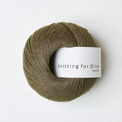 Knitting for Olive - Pure Silk - 50g - Olive | Yarn Worx