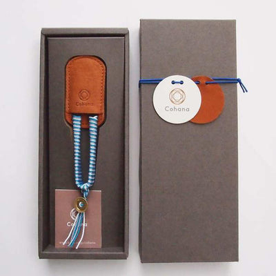 Cohana - Shozaburo Thread Snips with Silk Iga Braid - blue boxed  | Yarn Worx