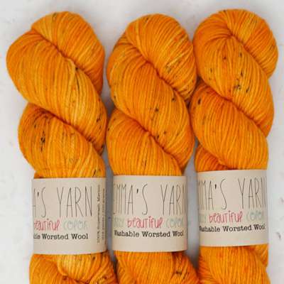 What is Worsted Weight yarn? A comprehensive guide - image shows Emma's Yarn Washable Worsted Yarn in a colour called Floridian Zest | Yarn Worx