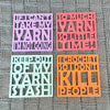 Market Town Yarns - Funny Yarn Quotes Coasters - Set of 4 | Yarn Worx