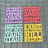 Market Town Yarns - Funny Yarn Quotes Coasters - Set of 4 | Yarn Worx