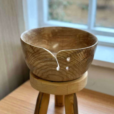 Ash Wood Yarn Bowl - Hand Turned | Yarn Worx