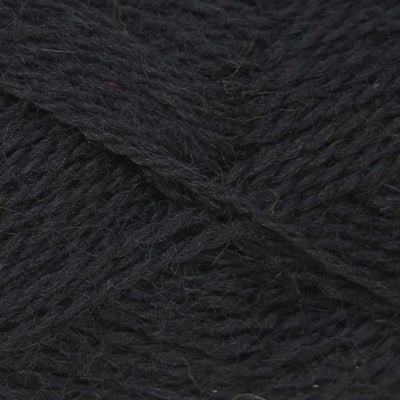 Baa Ram Ewe - Pip Colourwork 4ply Yarn - 25g shown in colourway 008 Whitby Jet Black | Yarn Worx