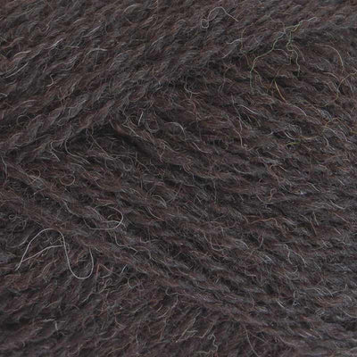 Close-up of dark brown textured yarn which is grosmont brown | Yarn Worx