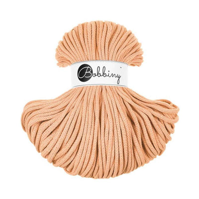 Bobbiny Braided Cotton Cord - Premium 5mm - Peach Fuzz | Yarn Worx