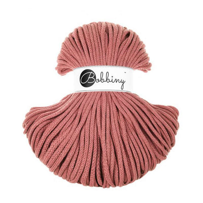 Bobbiny Braided Cotton Cord - Premium 5mm - Peony | Yarn Worx