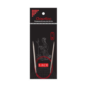 ChiaoGoo - 100cm (40") Red Lace Fixed Circular Knitting Needles | Yarn Worx