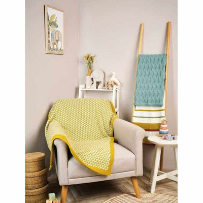 Rowan - Every Baby Blanket Pattern Book showing the Crackle blanket | Yarn Worx