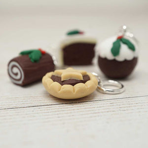 Handmade Polymer Clay Stitch Marker / Progress Keeper - Mince Pie | Yarn Worx