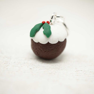 Handmade Polymer Clay Stitch Marker / Progress Keeper - Christmas Pudding 3D | Yarn Worx