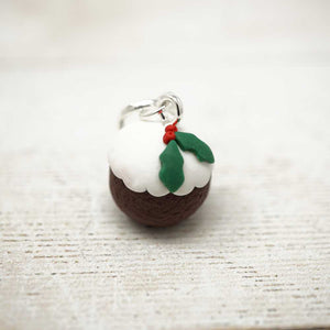Handmade Polymer Clay Stitch Marker / Progress Keeper - Christmas Pudding 3D | Yarn Worx
