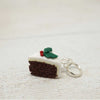Handmade Polymer Clay Stitch Marker / Progress Keeper - Christmas Cake | Yarn Worx