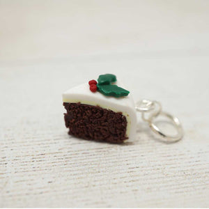 Handmade Polymer Clay Stitch Marker / Progress Keeper - Christmas Cake | Yarn Worx
