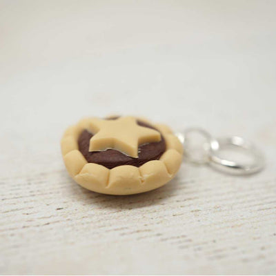 Handmade Polymer Clay Stitch Marker / Progress Keeper - Mince Pie | Yarn Worx