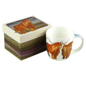 Emma Ball - Highland Coo Bone China Mug with Gift Box | Yarn Worx