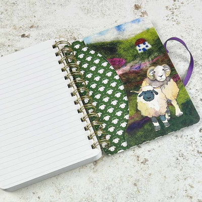 Emma Ball - Felted Sheep Medium WIRO Notebook with Pockets | Yarn Worx