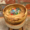 Wood & Resin Handmade Yarn Bowl with 3D printer filament | Market Town Yarns