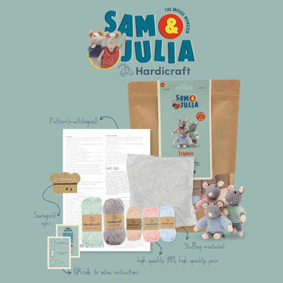 Hardicraft - The Triplet Mice - Crochet Kit | Yarn Worx