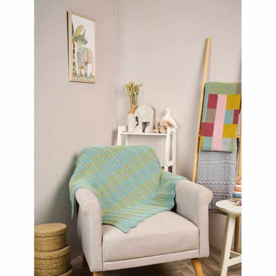 Rowan - Every Baby Blanket Pattern Book showing the Honk blanket | Yarn Worx