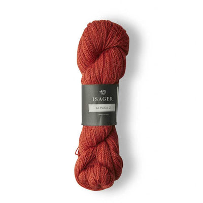 Isager - Alpaca 2 - 50g shown in coloure 21 which is a foxy rust colour | Yarn Worx