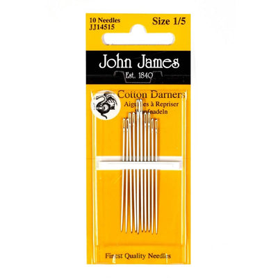 John James - Short / Cotton Darners Hand Sewing Needles | Yarn Worx