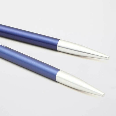 KnitPro - Zing Aluminium Interchangeable Circular Needle Tips - Short 4" shown in size 4.5mm | Yarn Worx
