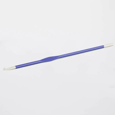KnitPro - Zing Aluminium Single Pointed Crochet Hook - shown in  size 4.5mm | Yarn Worx