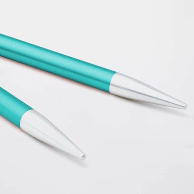 KnitPro - Zing Aluminium Interchangeable Circular Needle Tips - Regular 5" shown in size 8mm | Yarn Worx