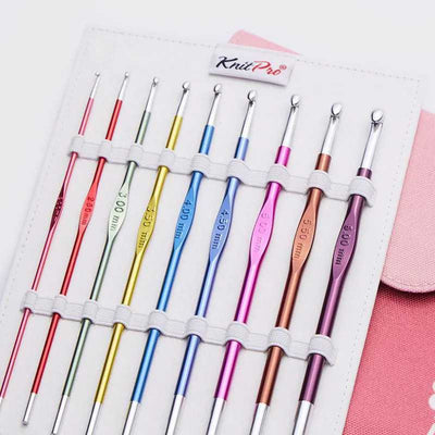 KnitPro - Zing Aluminium Single Pointed Crochet Hook Set | Yarn Worx