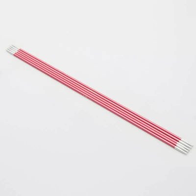 KnitPro - Zing Aluminium Double Pointed Needles - 6" / 15cm shown in size 2mm with SKU 47001 | Yarn Worx