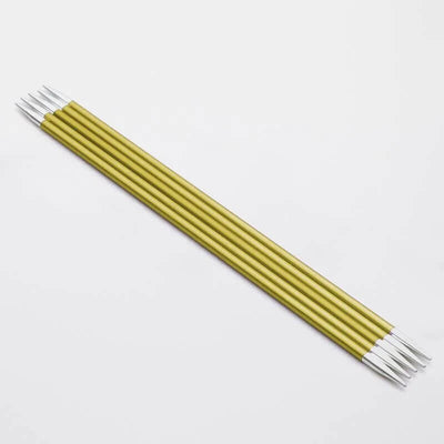 KnitPro - Zing Aluminium Double Pointed Needles - 6" / 15cm shown in size 3.5mm with SKU 47007 | Yarn Worx