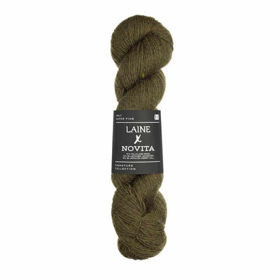 Laine X Novita 4ply Yarn - 100g shown in colourway Earthy Olive | Yarn Worx
