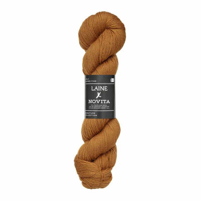 Laine X Novita 4ply Yarn - 100g shown in colourway Golden Amber | Yarn Worx