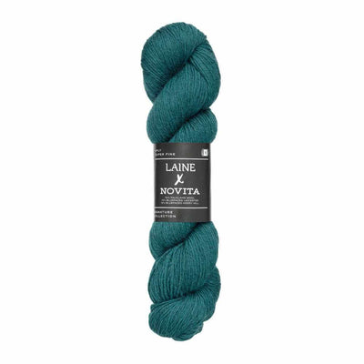 Laine X Novita 4ply Yarn - 100g shown in colourway Heathered Teal | Yarn Worx