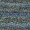 Close-up of a knitted fabric texture with a variegated pattern of blue, teal, green, brown, and beige yarns showing how colour 004 knits up | Yarn Worx
