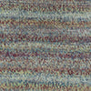 Close-up of a knitted fabric with a multicolor zigzag stripe pattern in shades of blue, beige, brown, and burgundy which shows how colour 001 knits up | Yarn Worx