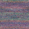 Close-up of a knitted fabric texture with a variegated multicolor pattern of purple, pink, blue, green, and beige yarn which shows how colour 002 knits up | Yarn Worx