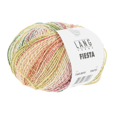 Lang Yarns Fiesta in colour 0010 which is a mix of pinks and yellow | Yarn Worx