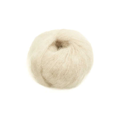 Luca-S Celestial Lace Weight yarn shown in colour 01 Off White | Yarn Worx
