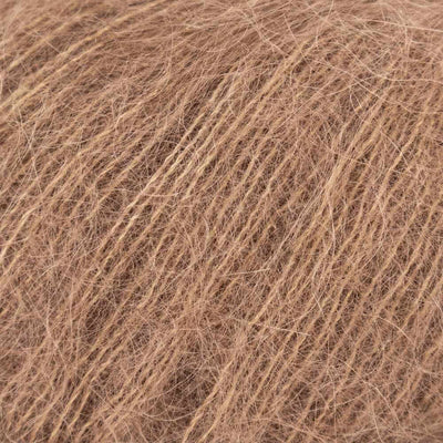 Luca-S Soft Kid-Silk Lace Weight Yarn shown in colourway 16 Toffee | Yarn Worx
