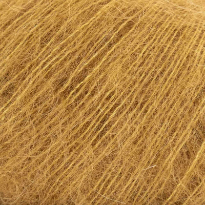 Luca-S Soft Kid-Silk Lace Weight Yarn shown in colourway 19 Amber | Yarn Worx